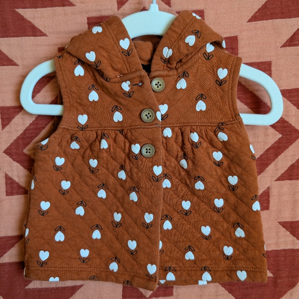 Carter's 9mo terracotta heart vest